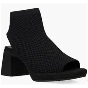 EILEEN FISHER Gavis Sandal SUSTAINABLE Black Chunky Block Heel Shoes Size 11